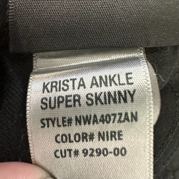 HUDSON Anthropologie‎ Low-Rise Skinny Jeans Women’s 25X28 Black Krista Ankle - Picture 10 of 12